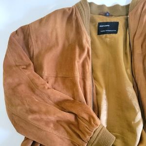 Suede Marciano bomber jacket camel color size XL